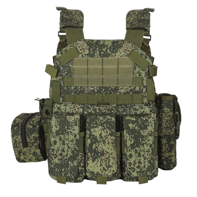 Cycling Gear Vest - Gilet tactique camouflage 6094, porte-plaque multifonctionnel,