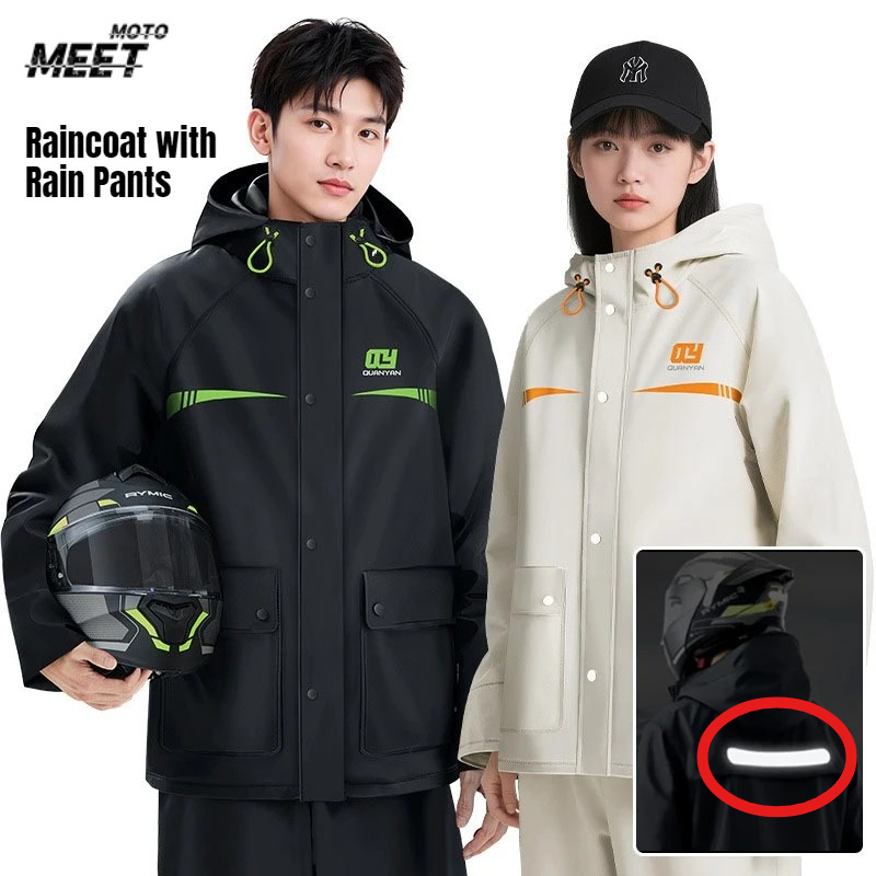 Cycling Gear Waterproof - Ensemble imperméable chaud avec pantalon de