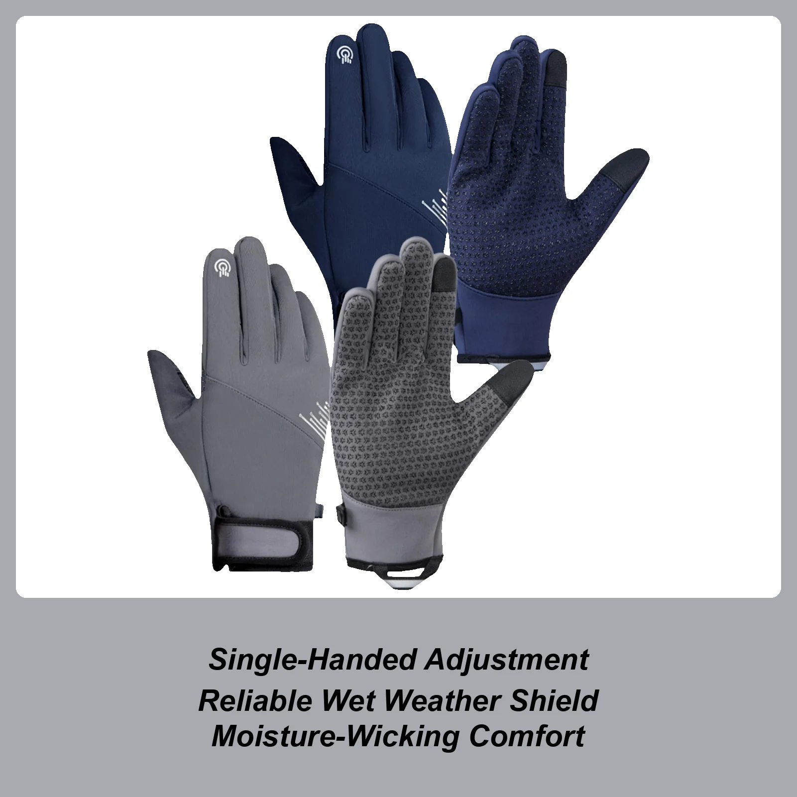 Cycling Gear Cold Weather - Gants d'hiver coupe-vent, compatibles écran tactile,
