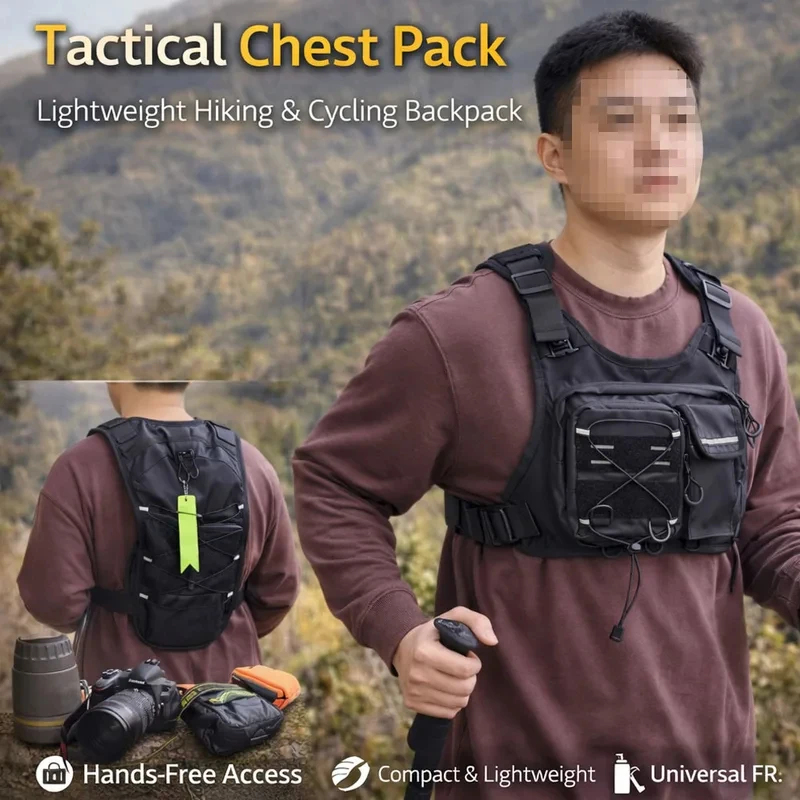 ​ Sac de poitrine tactique de  - Cycling Gear Vest avis et prix