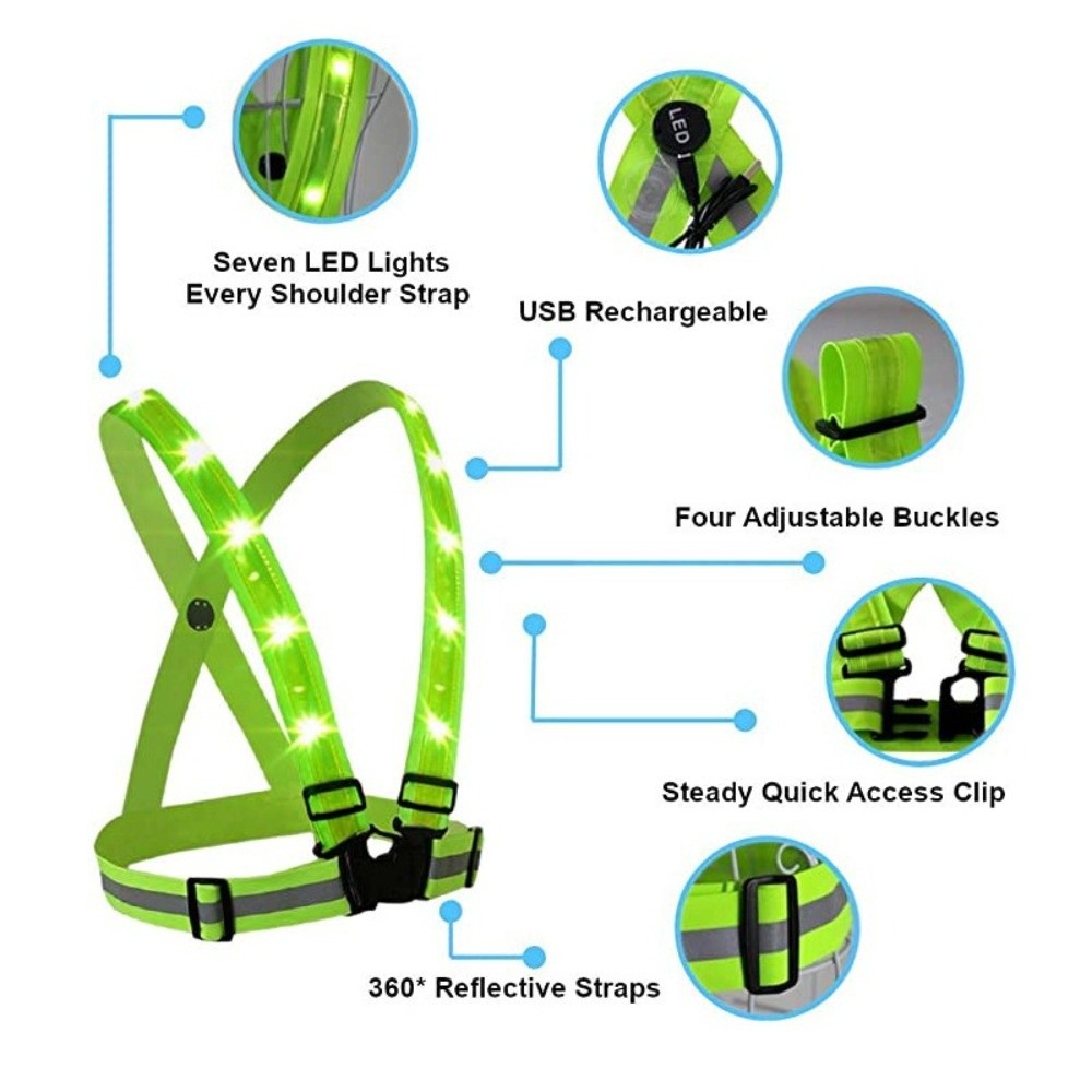 Nouveau gilet de sécurité LED  - Cycling Gear Vest avis et prix