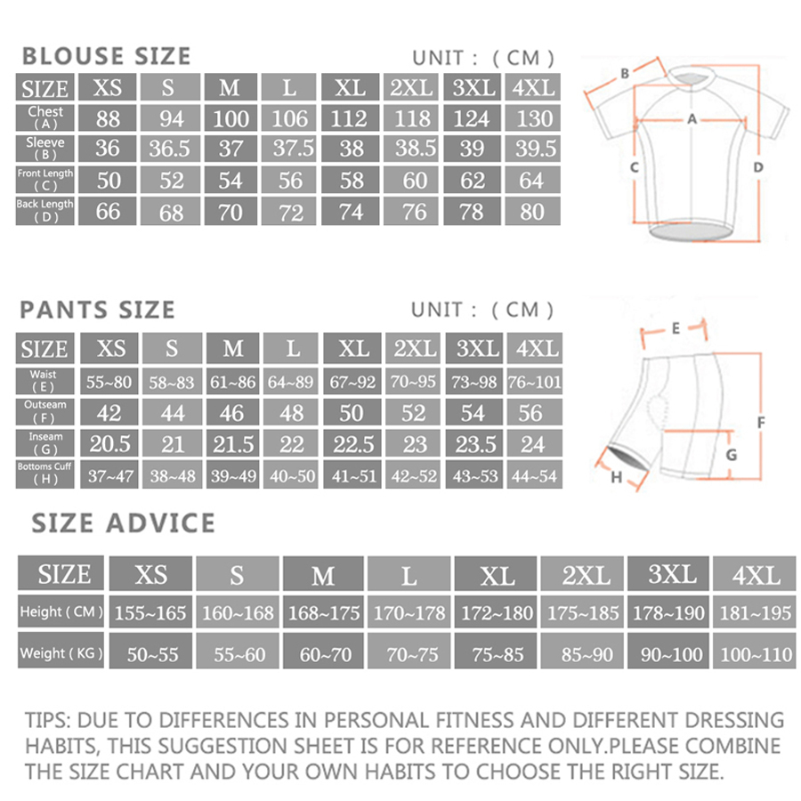 Rvouei – ensemble de maillots  - Cycling Gear Logo avis et prix